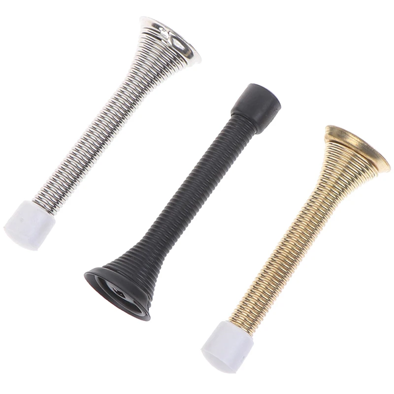 

1 Piece 85MM Rubber Cap Metal Door Stops Spring Stopper Wall Door Stopper