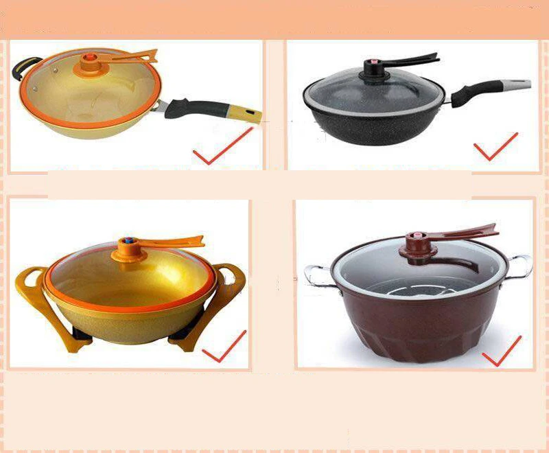 Вакуумный горшок крышка вок Золотой Горшок здоровье давление клапан Ручка