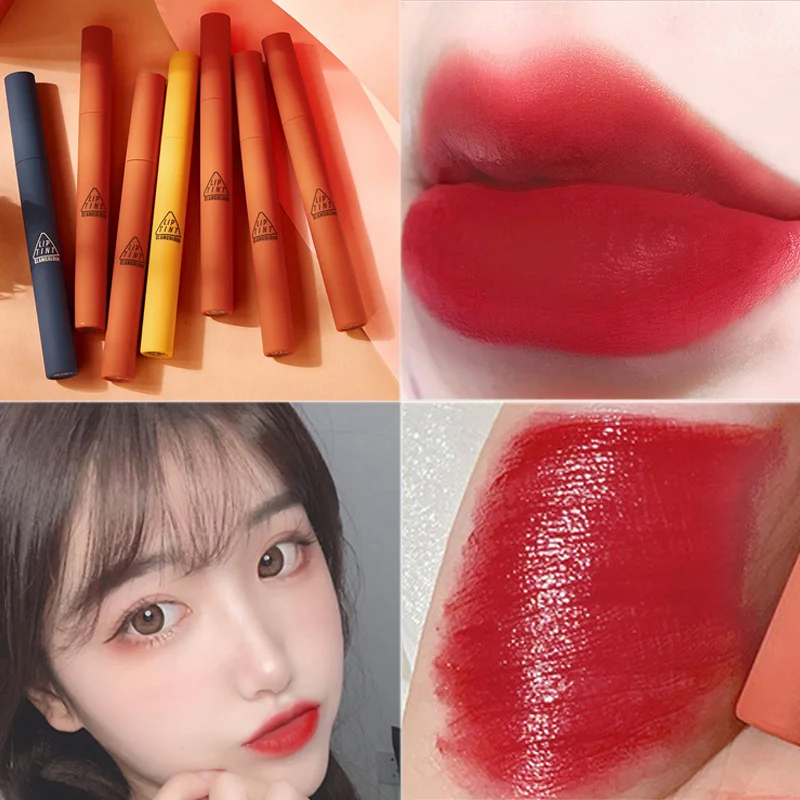 1 шт. бархатный матовый блеск для губ стойкий водонепроницаемый красный макияж