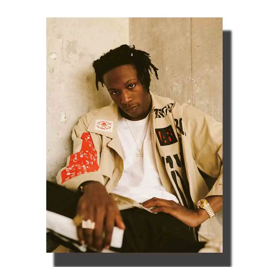 Художественный шелковый постер декор комнаты картины на холсте Джоуи бадас рэп