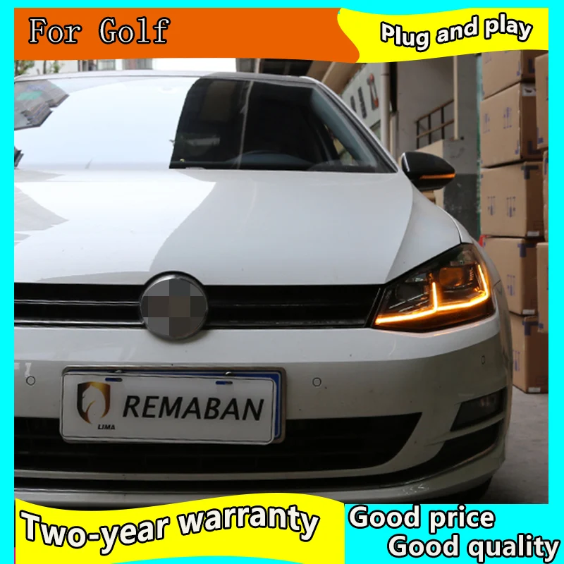Автомобильный Стайлинг для VW Golf 7 MK7 светодиодный фар Golf7 СИД DRL Hid динамический
