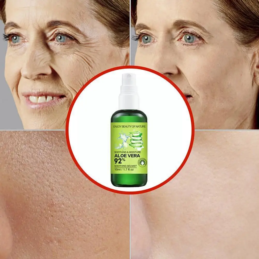 

Aloe Soothing Spray Oil Control Anti-wrinkle Anti-aging Moisturizing Skin Hyaluronic Essence Serum Acid Care Collagen L4i0