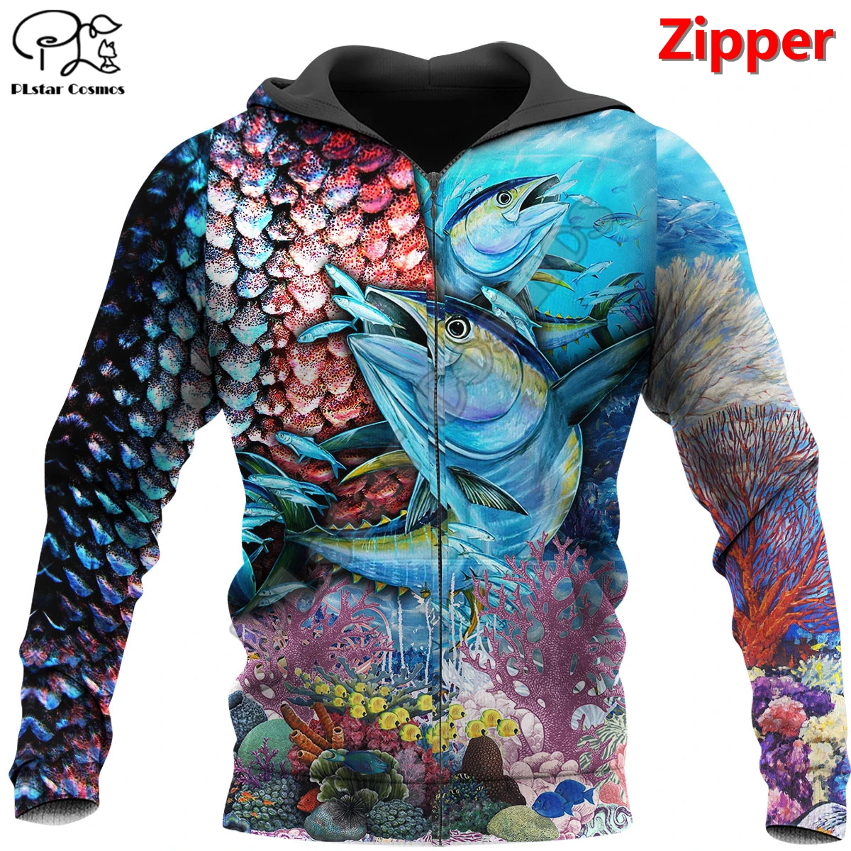 

PLstar Cosmos Tuna Fishing Fashion Men's Sweatshirt Beautiful Animal 3D Print Harajuku Jacket Funny Fish Casual Hoodie Style-10
