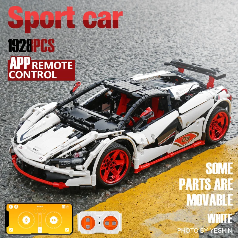 20087 приложение RC автомобиля совместимый с Iphone MOC 16915 мотор Функция McLarens P1