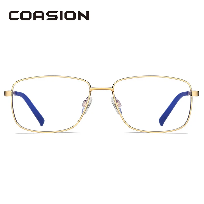COASION компьютерные очки для мужчин квадратный металлический оправа анти синий