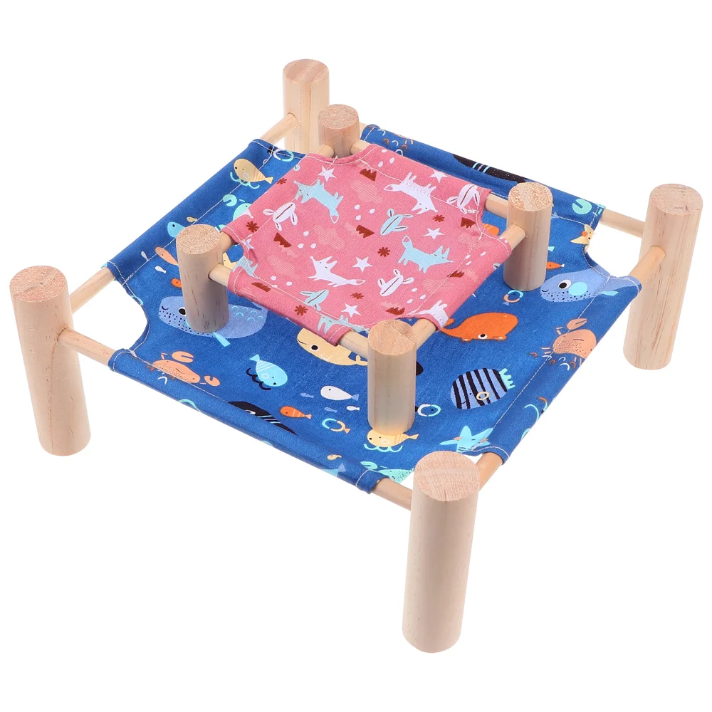 

2Pcs Hammock Bed Elevated Pet Bed Detachable Hanging Nest Pet Cartoon Hammock