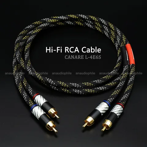 Высококачественный CANARE L-4E6S RCA кабель пара 4N OFC аудио RCA кабель для магнитного усилителя CD-плеера