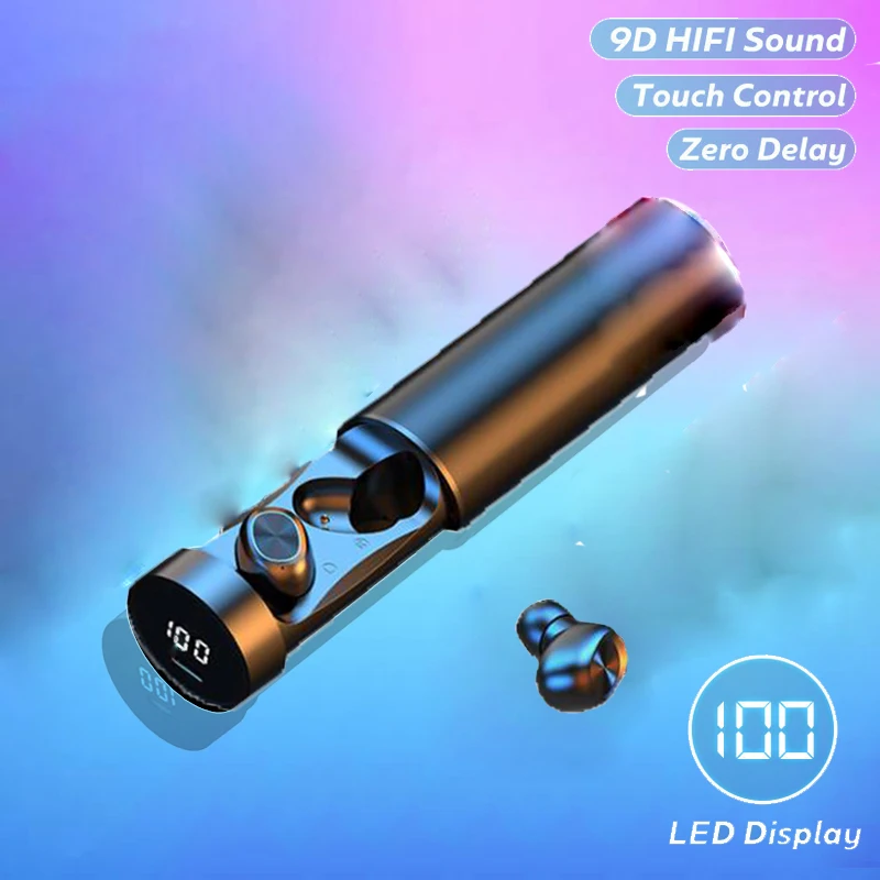 

Sport Bluetooth Earphones B9 TWS Earphone 8D HIFI Wireless with MIC Earbuds Gaming Music Headset for Xiaomi Huawei Iphone Airpod