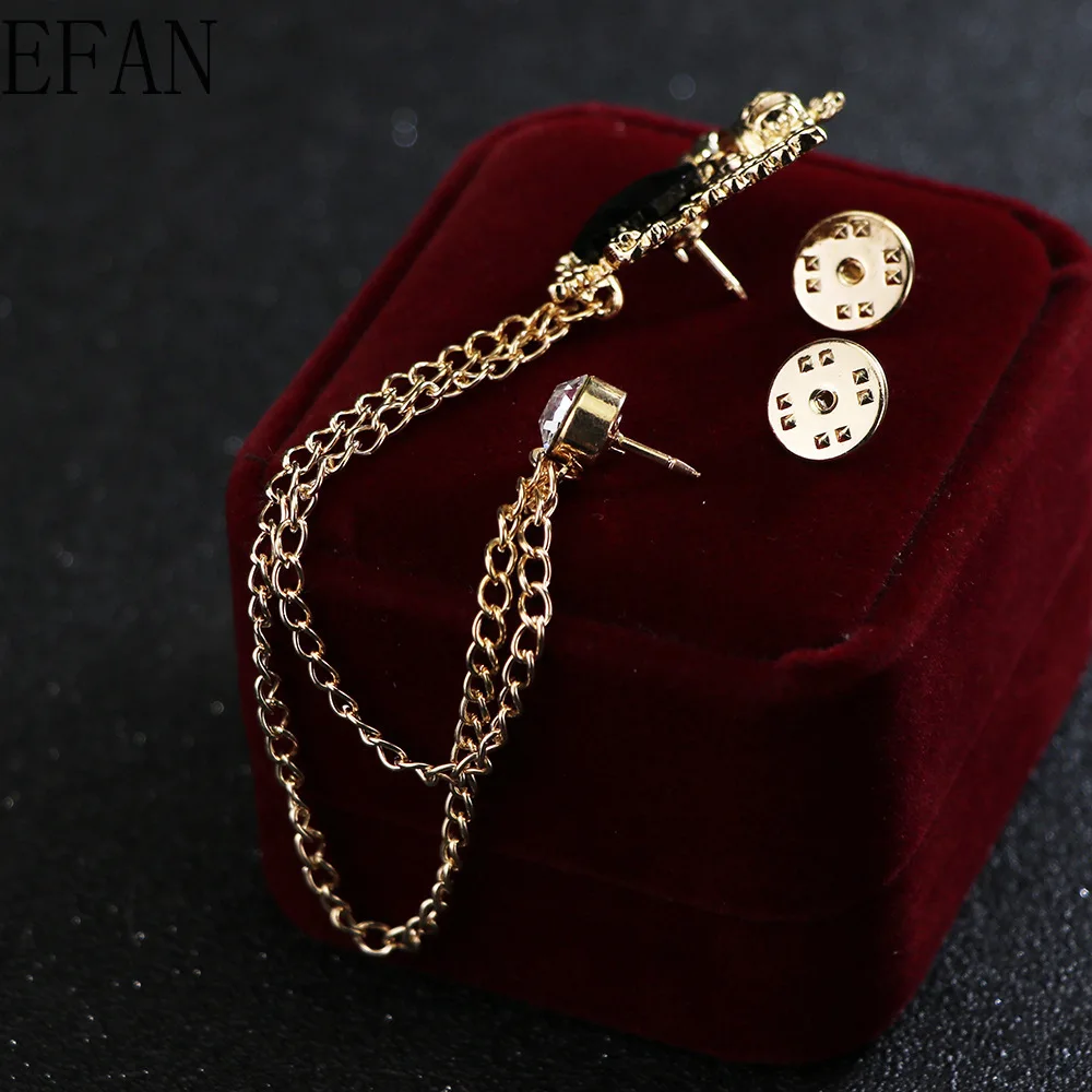 Мужская Брошь В Виде Короны и крыльев с кристаллами | Украшения аксессуары