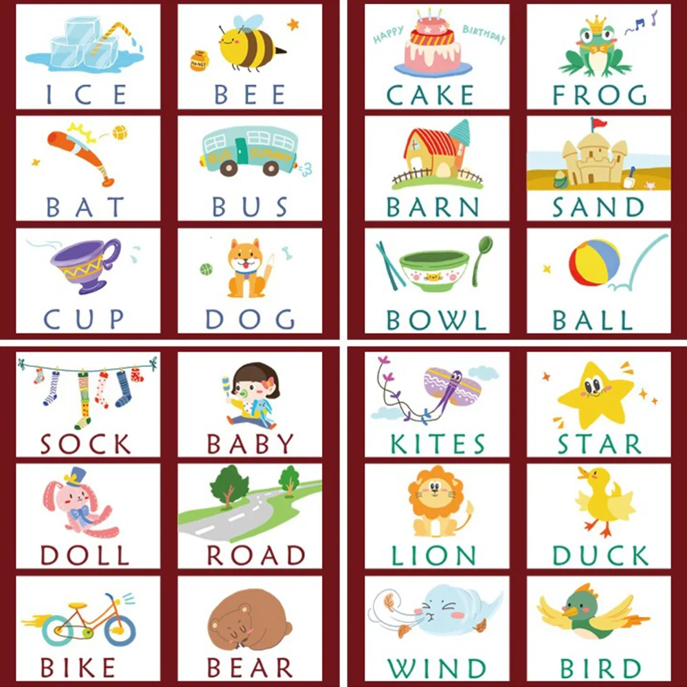 Деревянный 3 в 1 заклинание обучающая игра головоломка картона когнитивные буквы