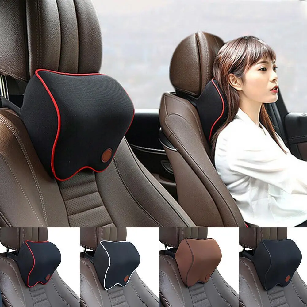 

Car Pillow Cozy Seat Headrest Pillow Memory Cotton Travel Seat Protector Auto Support Neck Head Cushion Seat Rest Car Accessorie