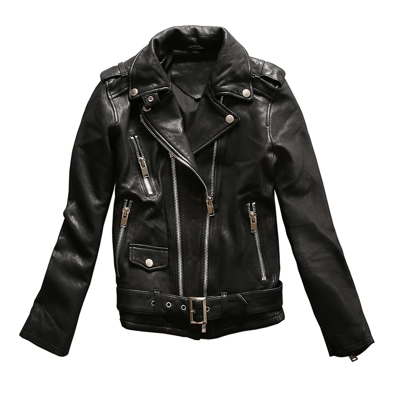 Новое поступление Весенняя женская модная приталенная мотоциклетная куртка из