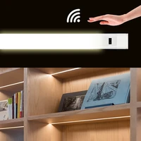 LED Recessed Under Cabinet Light Slim Aluminum Profile Lamps with Hand Sweep Motion Sensor for Kitchen Wardrobe Closet Indoor