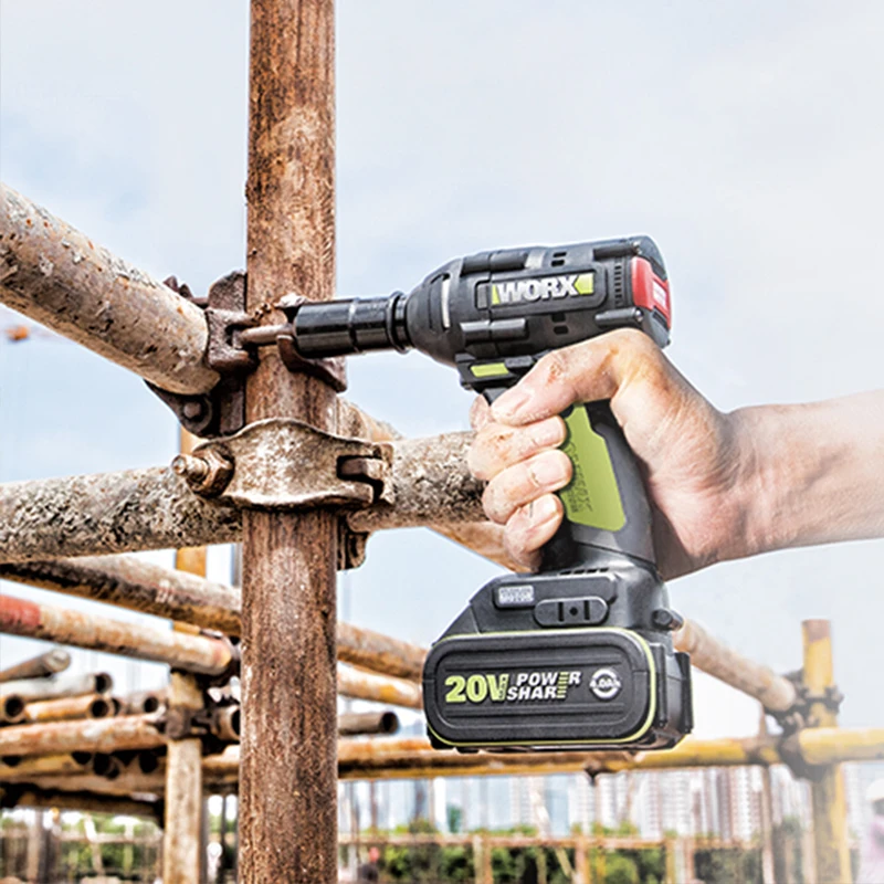 WORX Burshless Impact Cordless Wrench 320NM Max Torque Socket 20V 4000mAh Lithium-Ion Battery Power Tools Woodwork | Инструменты