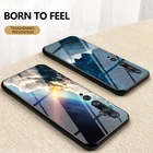 Чехол для Xiaomi Mi Note 10 9 Pro 8 A2 A3 Lite 9T Mix 2 3 2s 9 SE, чехол с звездным рисунком, закаленное стекло, чехол для телефона Xiaomi Mi 10 Pro