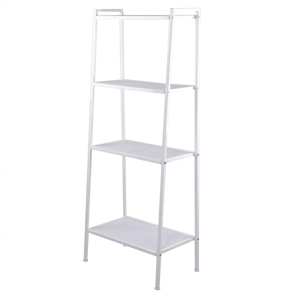 

Durable Widen 4 Tiers Bookshelf Ivory White Detor widened Household Four-story Bookshelf American