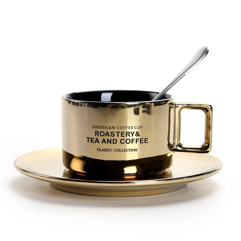 

Ceramic Coffee Cup Breakfast Milk Tea Cup With Mahogany Tray Afternoon Tea Drinkware Cup Creative Kitchen Utensils Wedding Gift