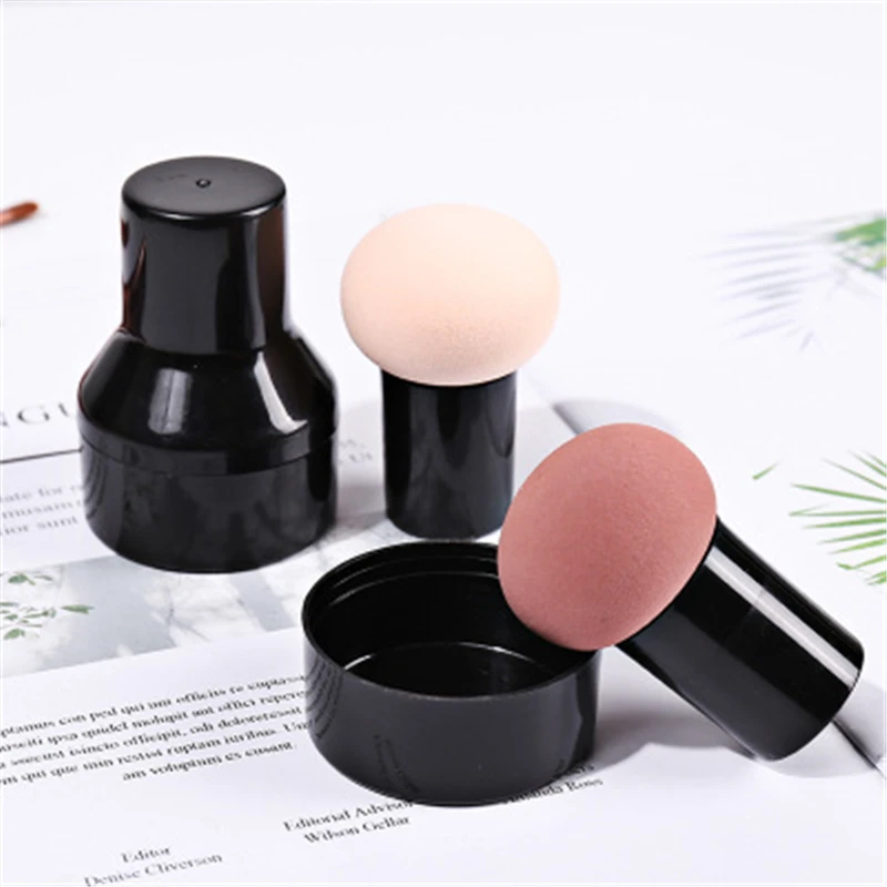 

Non-latex Makeup Sponge Mushroom Head Powder Liquid Foundation Puff Dry & Wet Multi- function Cosmetic Tool Tamp Storage Box
