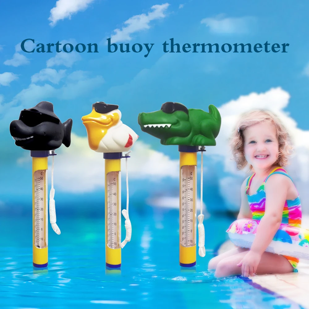 

Высокое качество Мультфильм плавающий термометр для плавательного бассейна Прочный термометр в силе IKEA с веревкой для похода в спа-салон б...