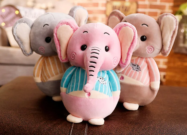 

Valentines Day gift Toy plushed elephant Soft baby elephant doll Cartoon stuffed animal Plush toys 25cm