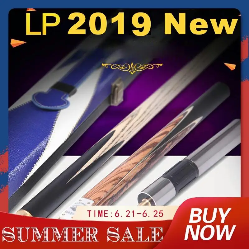 

LP Billiar Gray Square Snooker Cue 3/4 Split Snooker Cue 10mm Tip Professional Ashwood Shaft Several Colors Option Billiards Cue