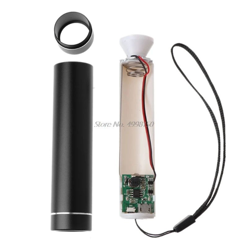 DIY 1x18650 аккумулятор Аккумулятор Чехол светодиодный фонарик USB зарядное