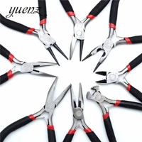 yuenz 1 pcs stainless steel needle nose pliers jewelry making hand tool black 12 5cm x1