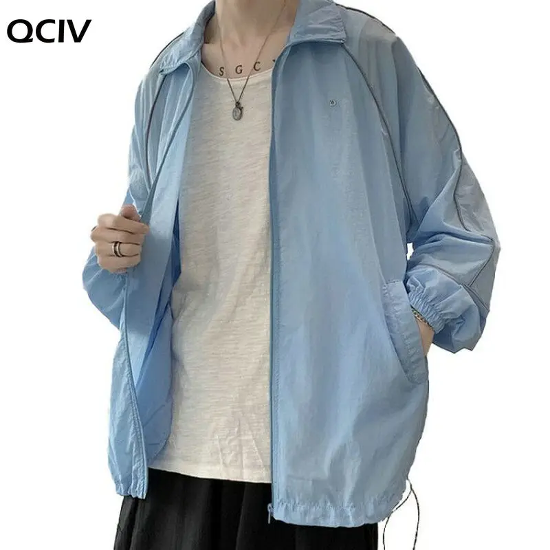 

New Casual Loose Shirt Spring And summer Trendy Reflection Sun Protection Solid Color Loose Shirt Chinese Size S-2XL
