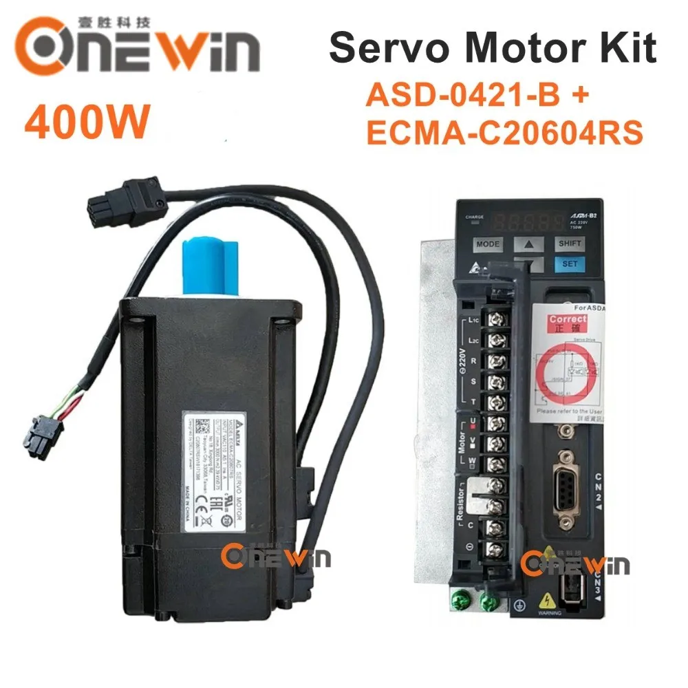 И 400 Вт серводвигатель переменного тока комплект ECMA-C20604RS+ ASD-B2-0421-B диаметр 60 мм 220 в 3000 Нм об/мин с кабелем 3 м