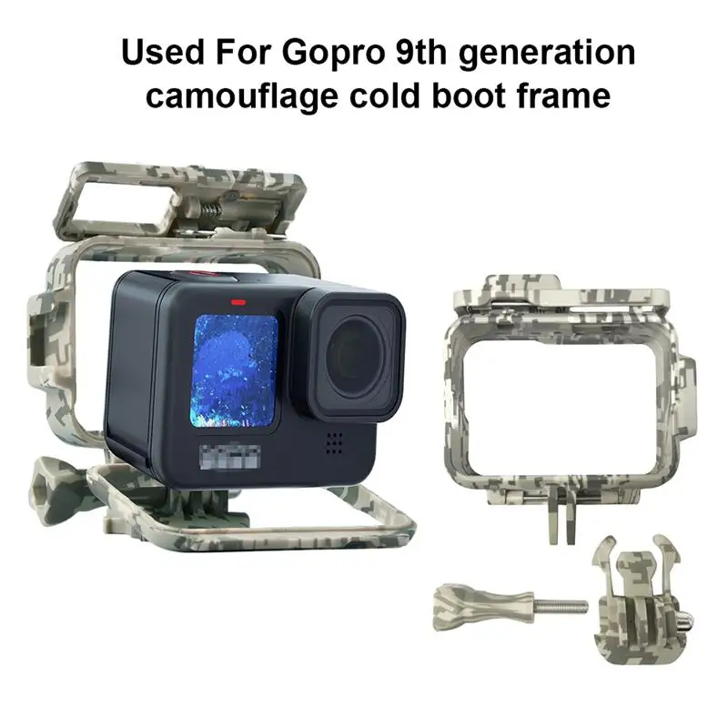 

For GoPro 9 Sport Camera Protective Cover Wear-Resistant Fall-Resistant Scratch-Resistant Shockproof Camouflage Protective Frame