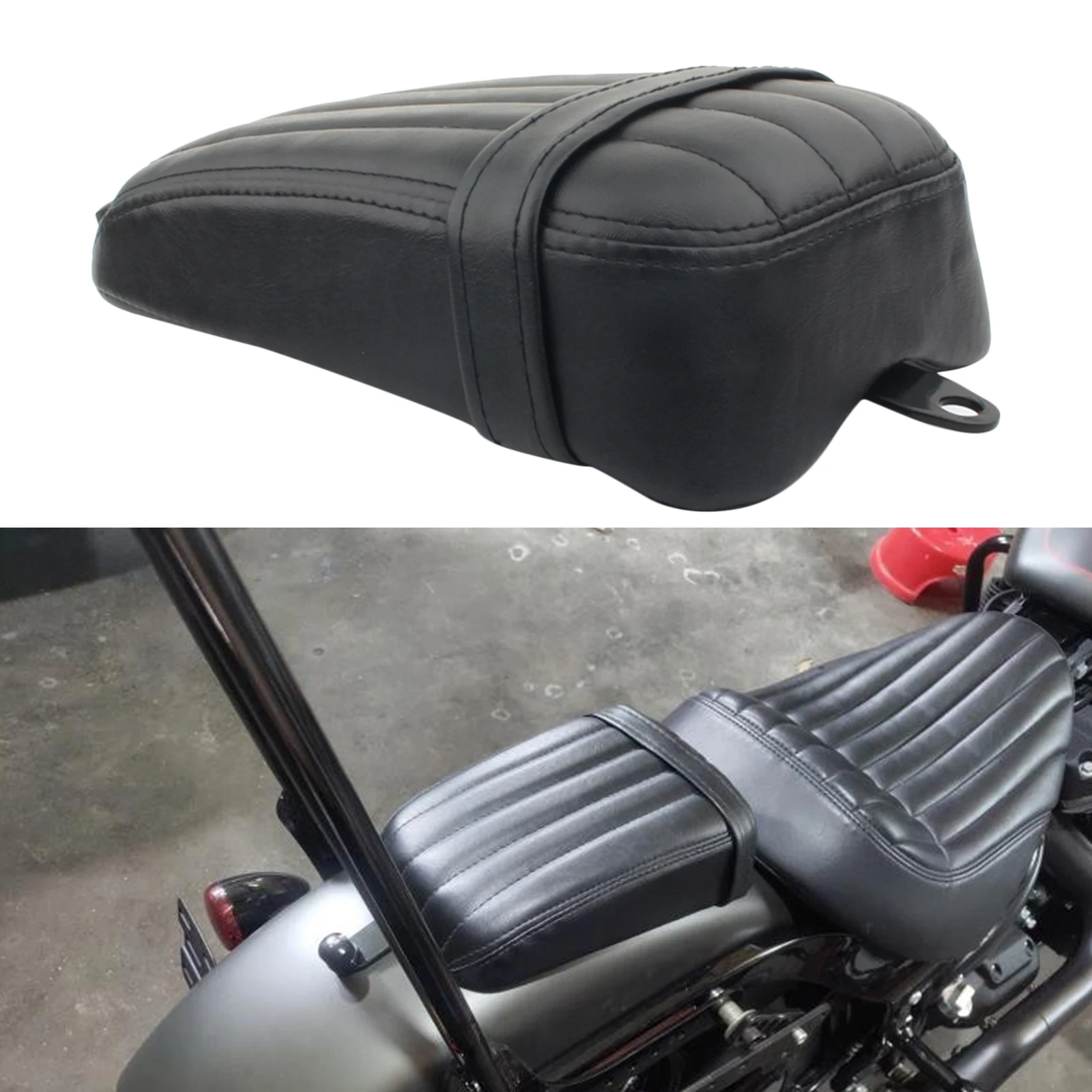 Motorcycle Rear Passenger Cushion Pillion Pad Solo Seat Cushioning Saddle For Harley Street Bob 2018-20 Motorcycle Accessories