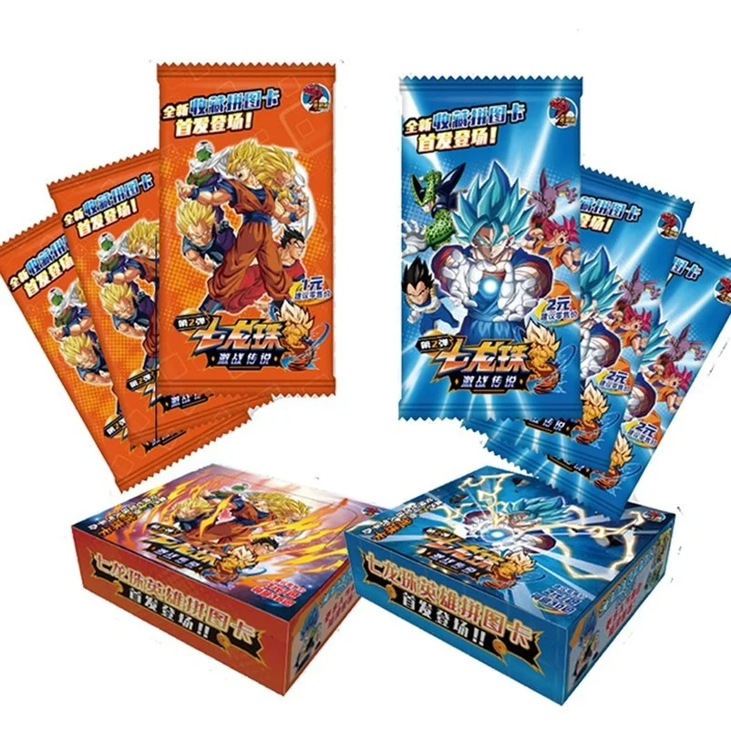 Tarjeta de Anime Dragon Ball, Edici&oacute;n de Colecci&oacute;n Caja Negra, 3D, Est&eacute;reo, Batalla Sobrenatural, Son Goku, TCG, Regalo de Vacaciones, 100 uds., Novedad-1