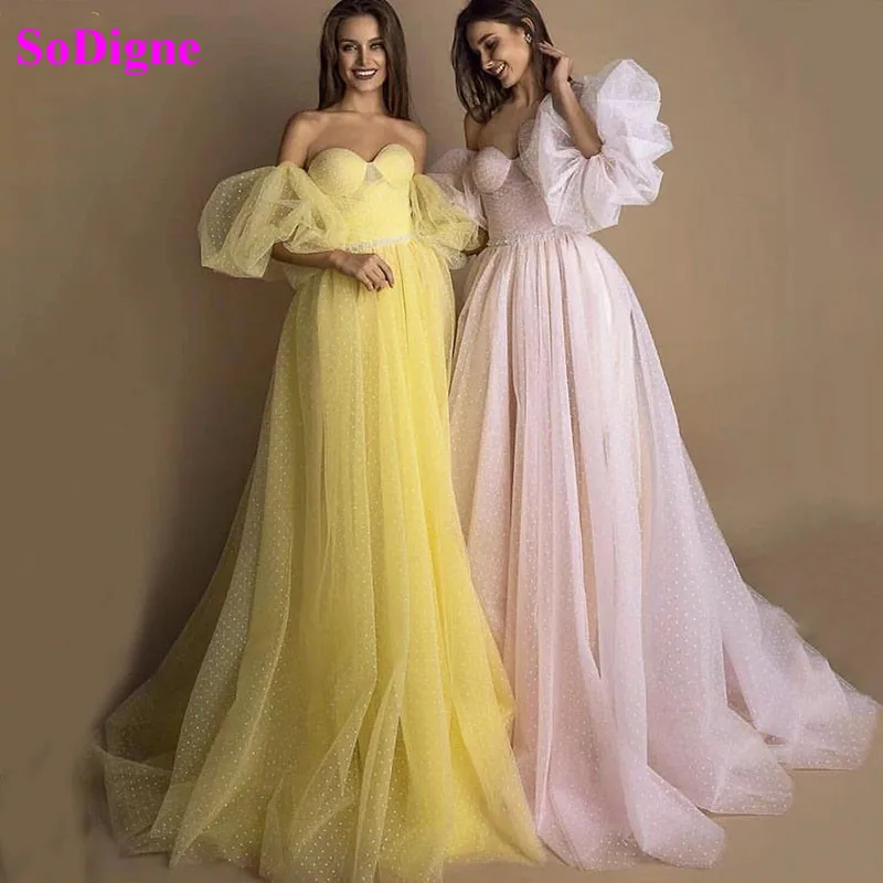 

SoDigne Elegant Evening Dresses Sexy Sweetheart Appliques Lace A Line Prom Gowns Custom Made Lace-up Back Special Occasion Dress