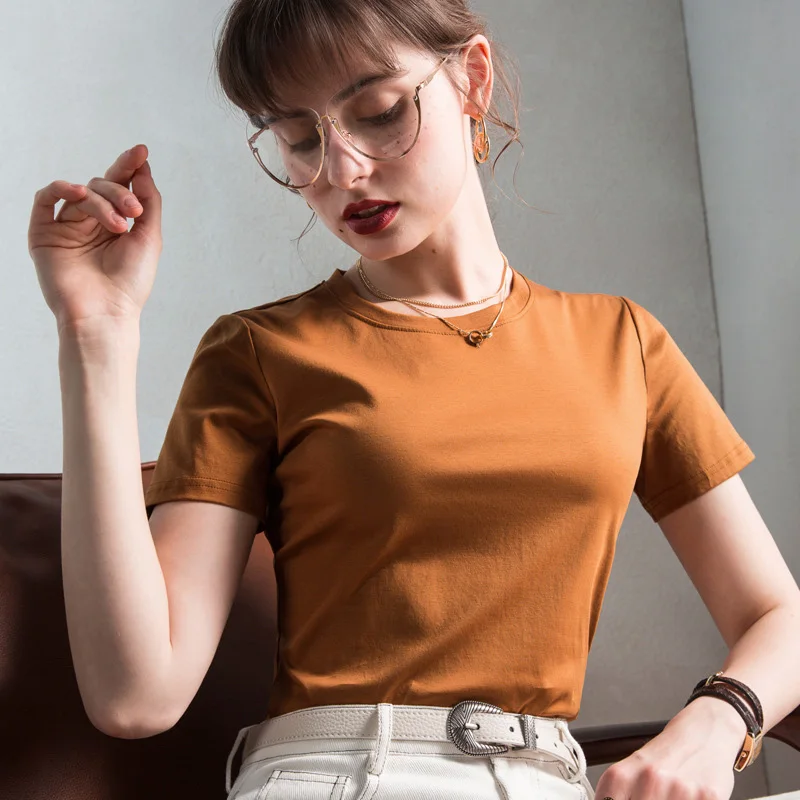 

New High quality classic summer casual breathable hot selling women's soft short sleeve T-shirt