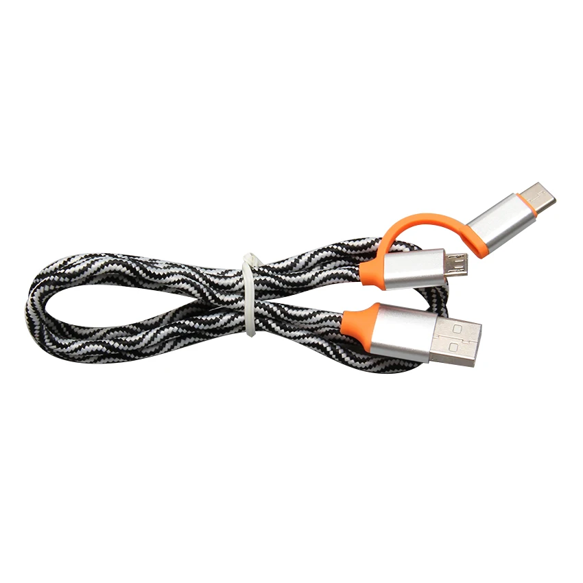 Новый 2 в 1 зарядный шнур Type-C к Micro USB конвертер кабель для зарядного устройства