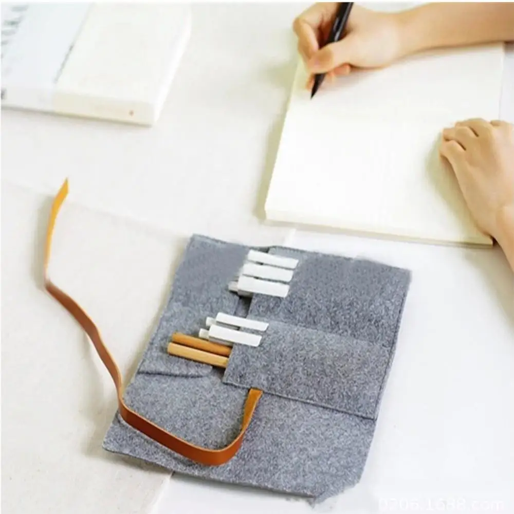 Портативный рулон школьный Карандаш Чехол новый войлочную ткань ручка сумка для