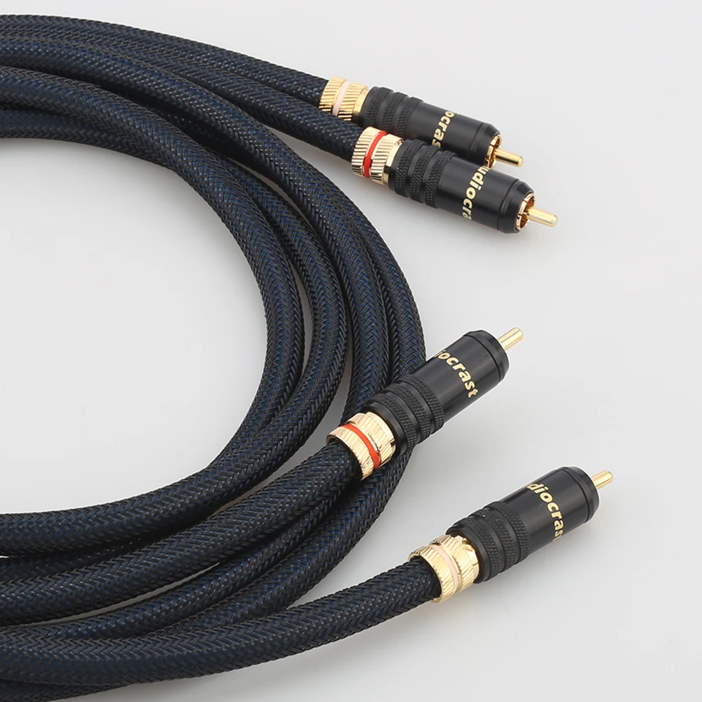 Audiocrast A10 5N OFC из чистой меди посеребренный RCA соединительный кабель позолоченный