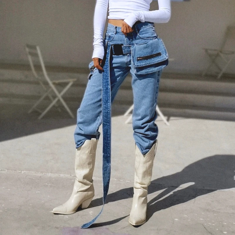 Женские широкие брюки TWOTWINSTYLE повседневные свободные с кисточками и поясом на