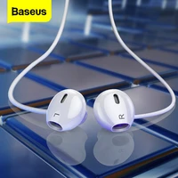 baseus wired earphone in ear headset with mic stereo bass sound 3 5mm jack earphone earbuds earpiece for iphone samsung xiaomi