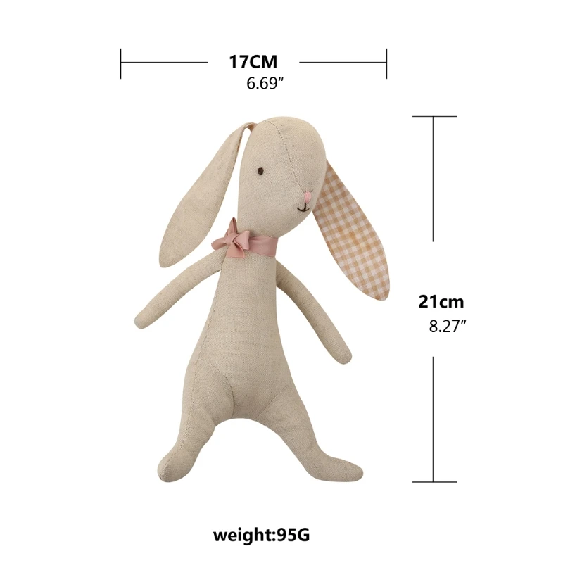 

Baby Rabbit Stuffed Doll Plush Appease Toy Infant Educational Toy Photo Prop