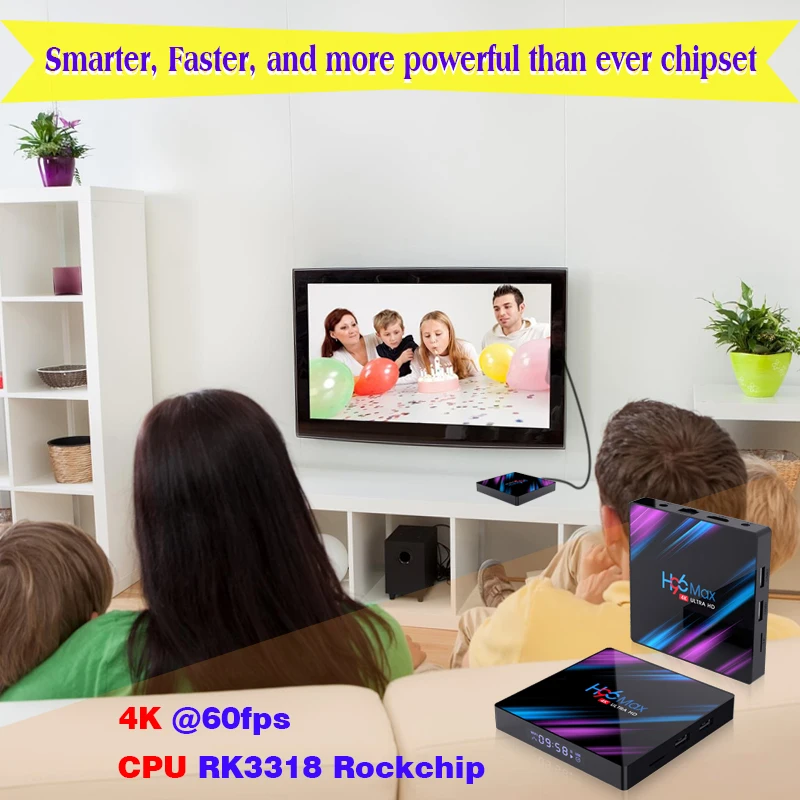 ТВ-приставка H96 Max RK3318 Android 10 двойной Wi-Fi 2 4G 5 8G 4K HD YouTube медиаплеер 4 ГБ 64 Netflix |