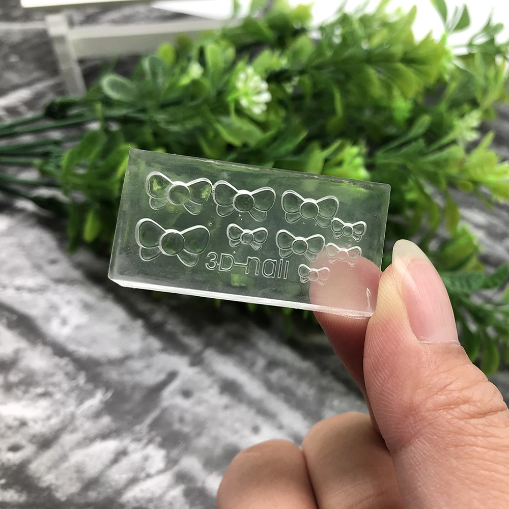 6 шт. 3D акриловая Форма для дизайна ногтей силиконовая форма украшения модные
