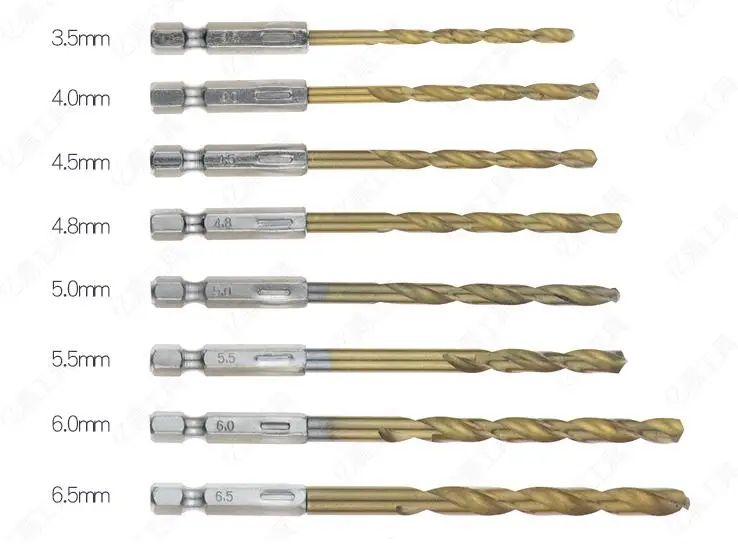 

Titanium Plating of Twist Bit with Hexagonal Handle High Speed Steel Electric Twist Drill Set with Wind Screwdriver NO.C0372