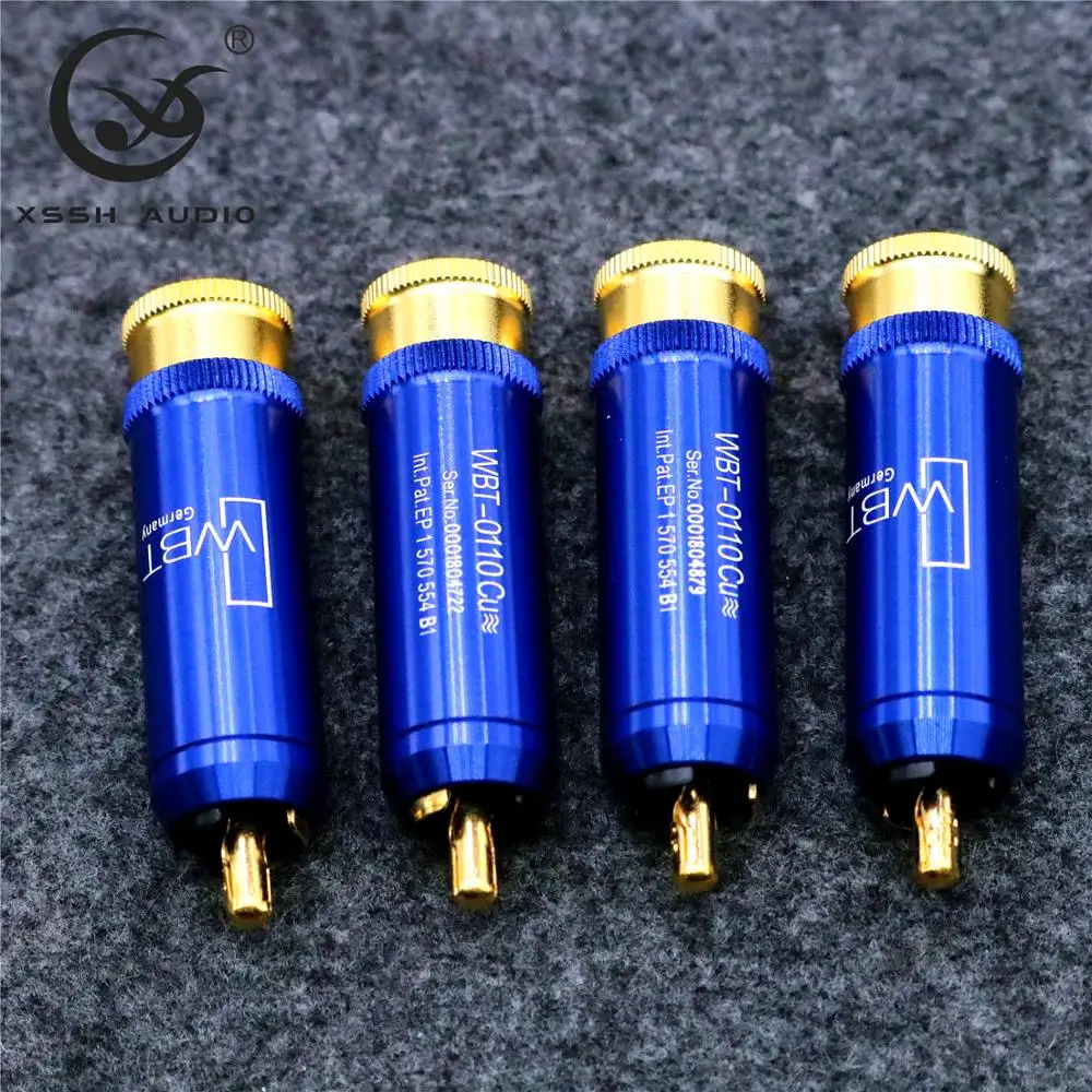 XSSH аудио 4 шт. WBT-0110Cu nextgen signature RCA набор из 4 шт. медный высококачественный разъем штекер