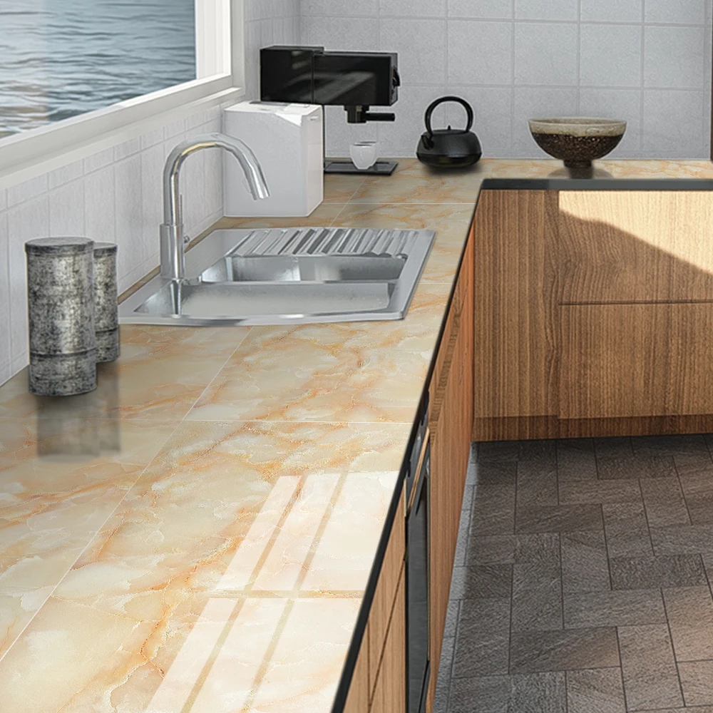 self adhesive 3d marble tile stickers bathroom waterproof pvc peel and stick kitchen backsplash tiles wall decor wallpaper free global shipping