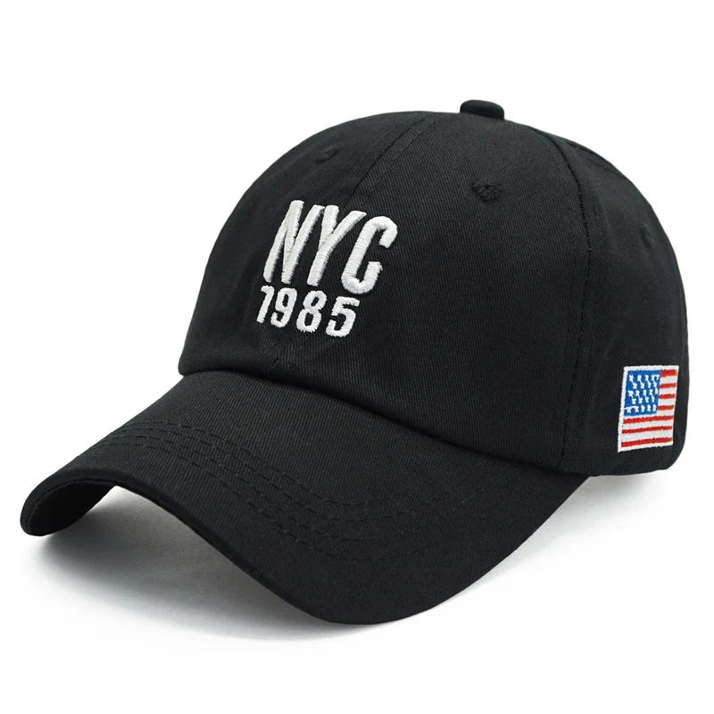 Бренд NYC, джинсовая бейсболка для мужчин и женщин, джинсовая бейсболка с вышитыми буквами, кепка, кепка для летних видов спорта, США, хип-хоп кепка, Gorras - Цвет: black2