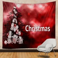 tapestry christmas wall hanging christmas night home deco christmas castle print tapestries large size drop shipping apestries