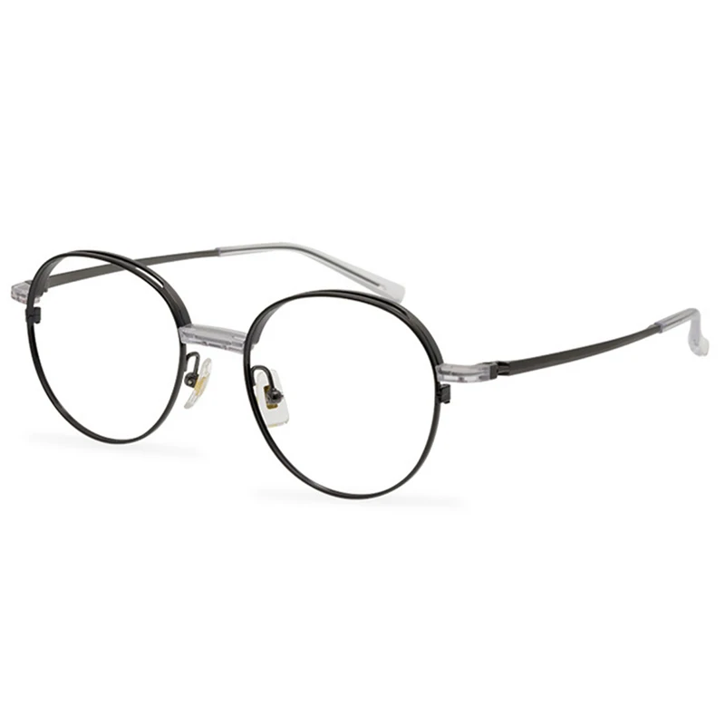 Belight Optical Titanium with Acetate Round Shape Men Women Vintage Retro Prescription Eyeglasses Frame Eyewear HK3093