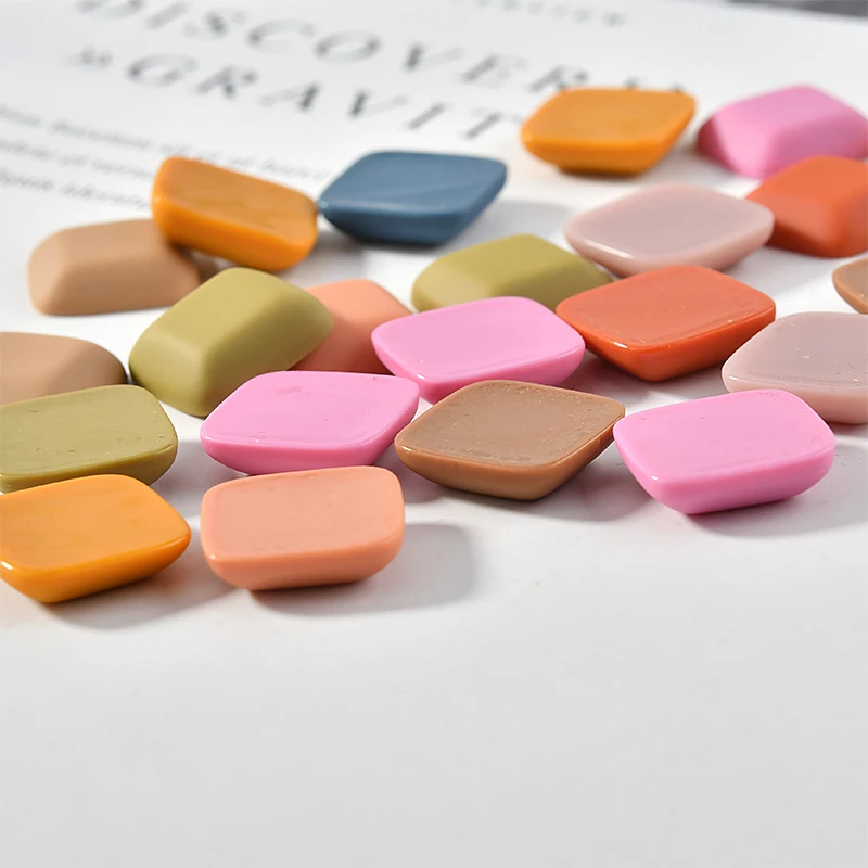 Осенне зимнее резиновое кольцо для ногтей в форме полутаблеток квадратное