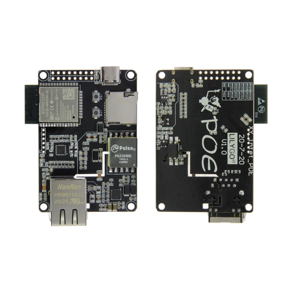 

LILYGO TTGO t-internet-poe ESP32-WROOM LAN8720A Chip Adapter sieci Ethernet i karta rozszerzenia Downloader programowalny sprzt